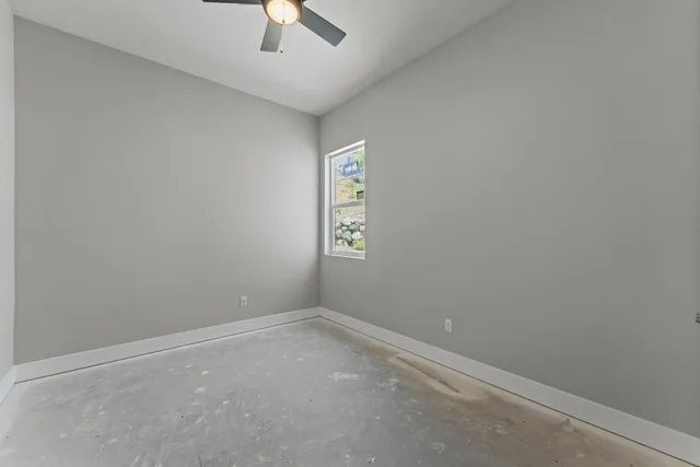 an empty room with a window