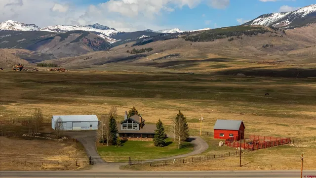 a view of a lake with a mountain in the background