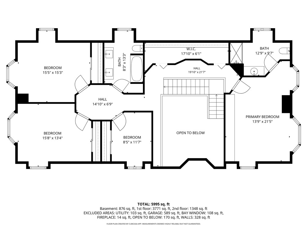 4005 County Line Road Walworth, NY 14502 - Photo 50 of 50 Second floor floor plan with approximate measureme
