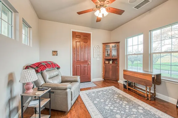 a view of a city with mountains in the background