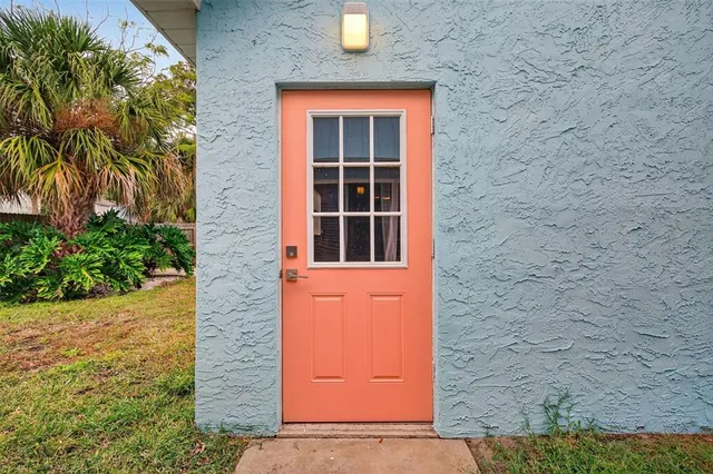 a view of front door of house