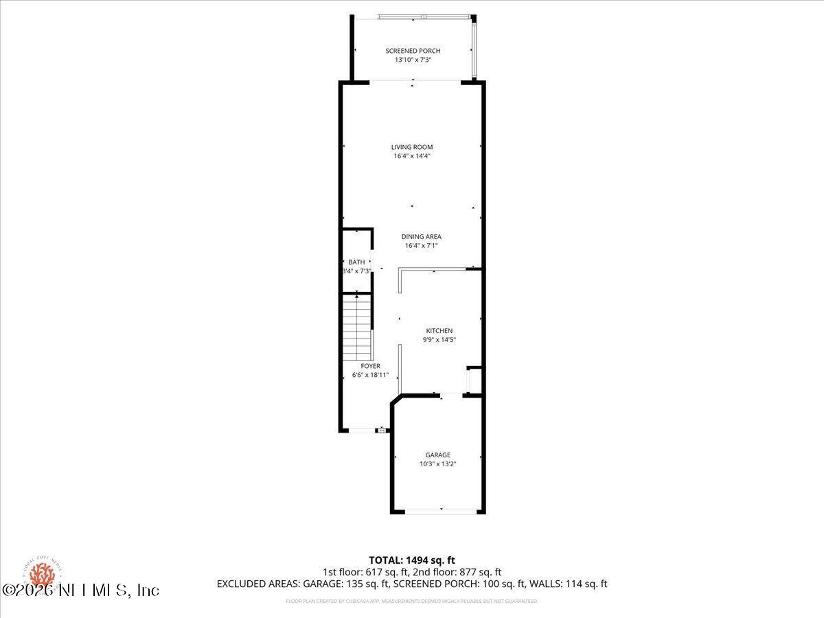 3726 Windmaker Way Jacksonville, FL 32224 - Photo 49 of 50 1st Level Floorplan