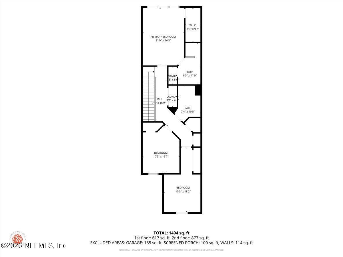 3726 Windmaker Way Jacksonville, FL 32224 - Photo 50 of 50 2nd Level Floorplan