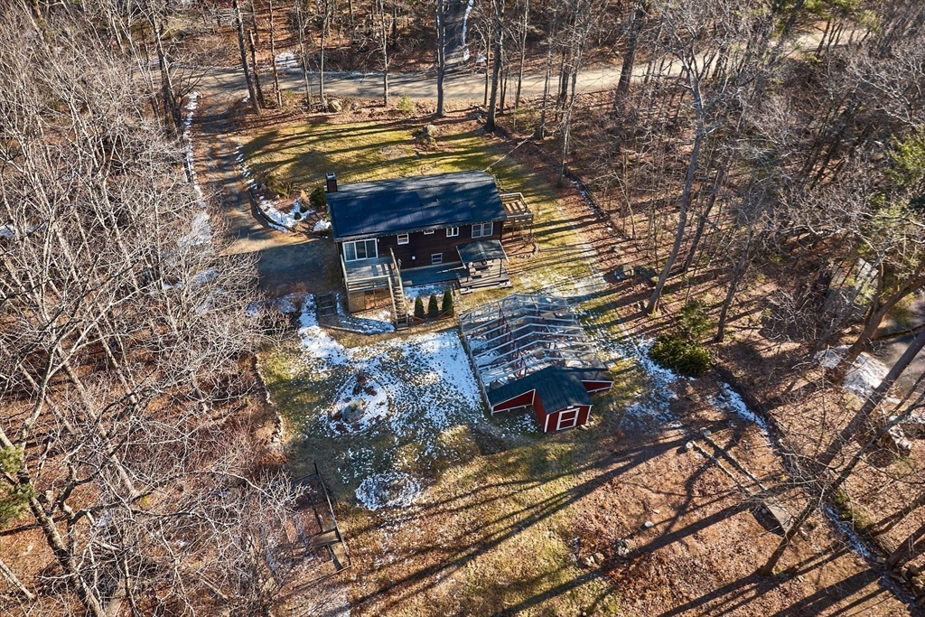 15 Gulf Road Pelham, MA 01002 - Photo 38 of 42 a aerial view of a house with a yard