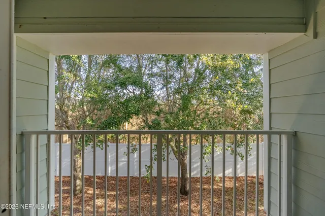 a view of a balcony
