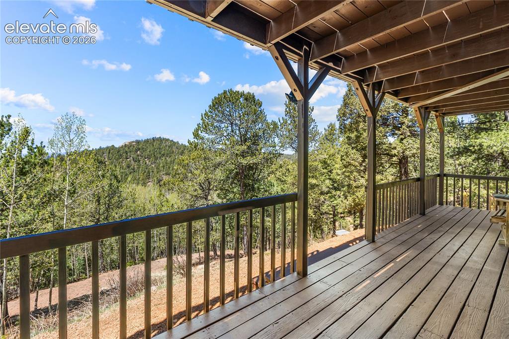 265 Homestead Road Divide, CO 80814 - Photo 39 of 50 LOWER LEVEL LARGE DECK WITH MOUNTAIN VIEWS