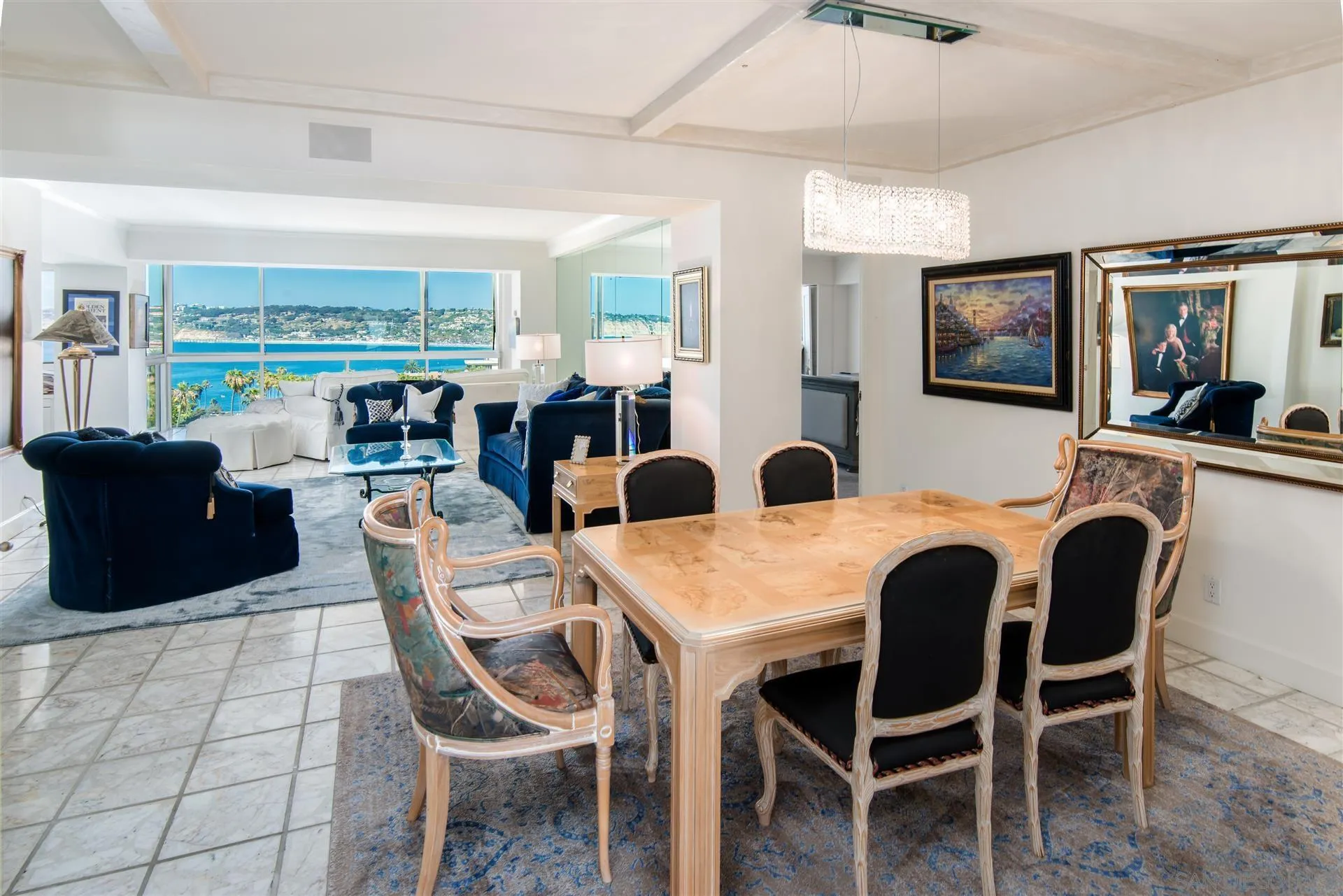 939 Coast Boulevard, Unit 16F La Jolla, CA 92037 - Photo 11 of 22 a view of a dining room with furniture window and outside view