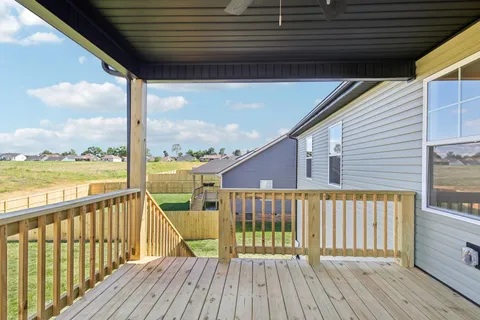 a view of a wooden deck