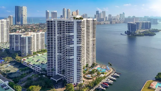 a view of a city with tall buildings