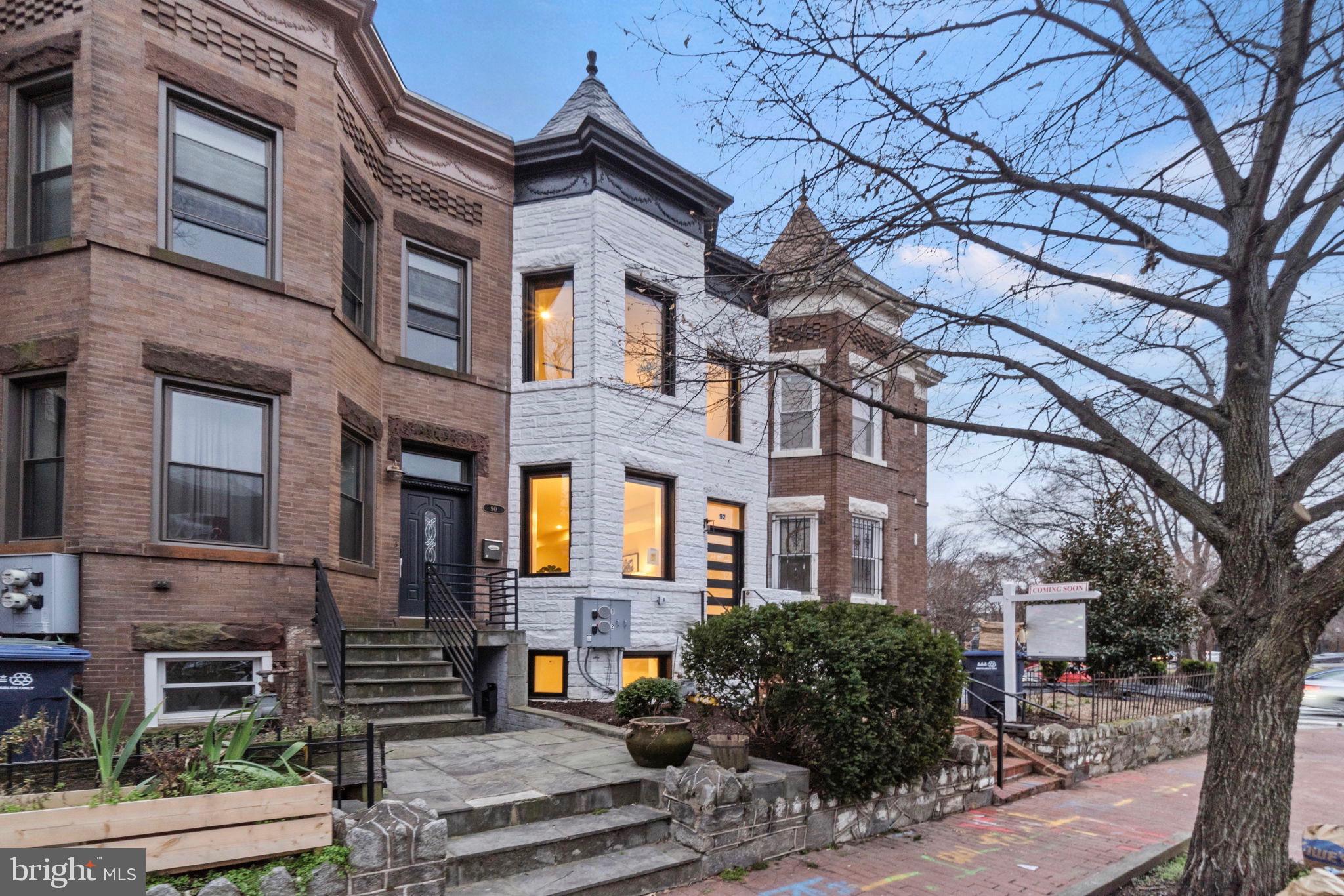 92 R Street Northwest Washington, DC 20001 - Photo 34 of 36 a front view of a building with large trees