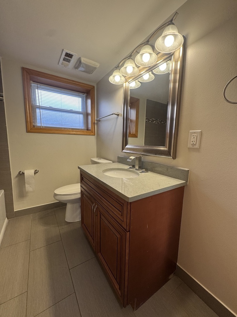 12255 South McDaniels Street, Unit GN Alsip, IL 60803 - Photo 10 of 11 a bathroom with a sink vanity and a mirror
