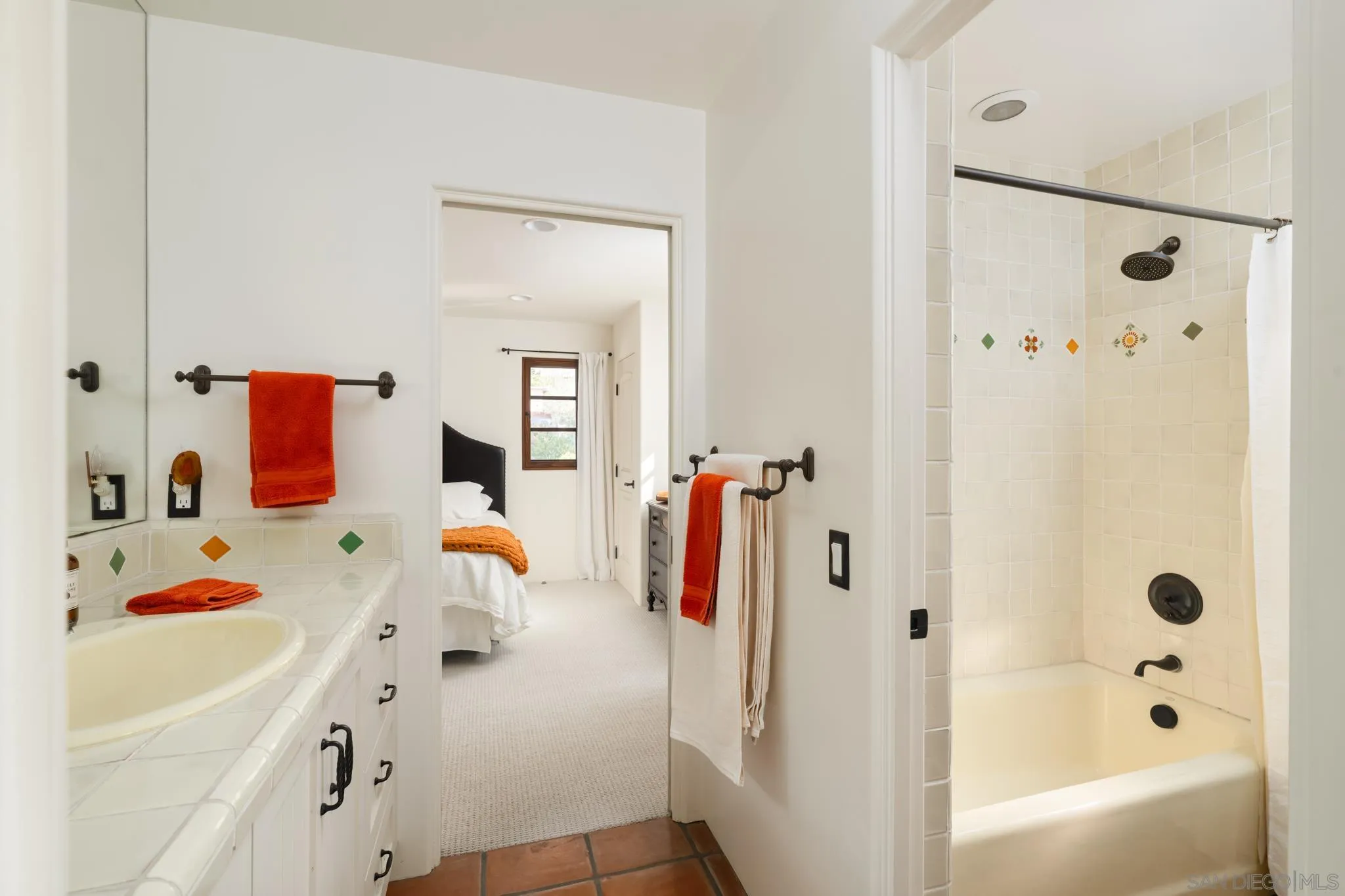 2563 Via Pisa Del Mar, CA 92014 - Photo 27 of 50 a bathroom with a sink vanity tub and shower