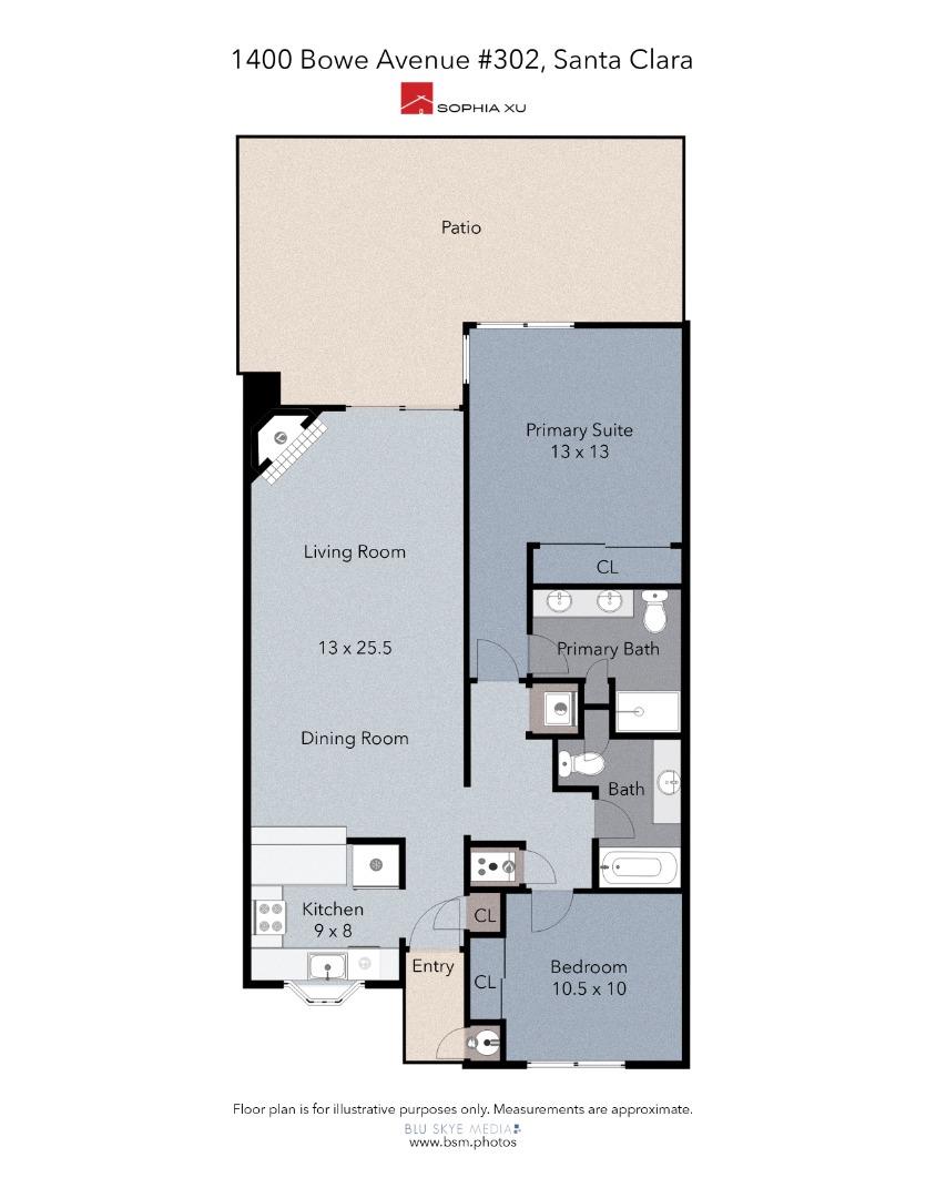 1400 Bowe Avenue, Unit 302 Santa Clara, CA 95051 - Photo 16 of 16 a picture of a floor plan