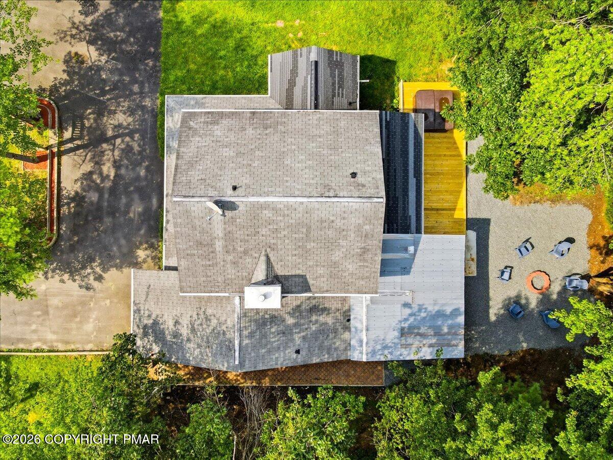 4116 Low Ridge Road Pocono Summit, PA 18346 - Photo 62 of 71 Aerial Rooftop View