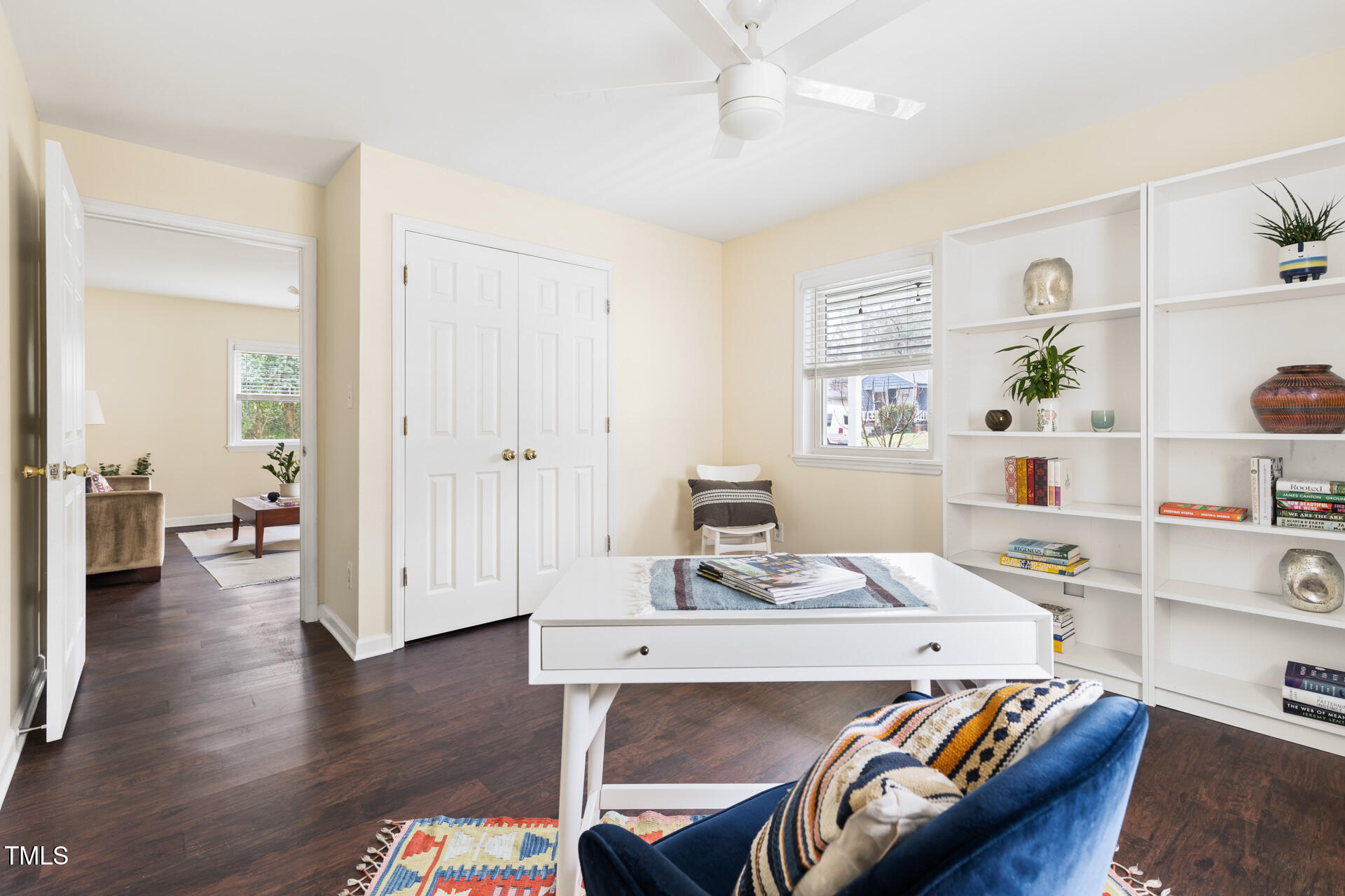 1234 Berkeley Street Durham, NC 27705 - Photo 19 of 46 a living room with furniture and wooden floor