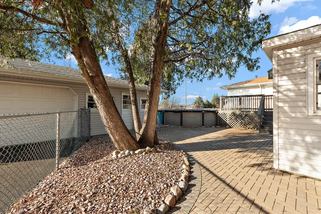 a view of outdoor space deck and backyard