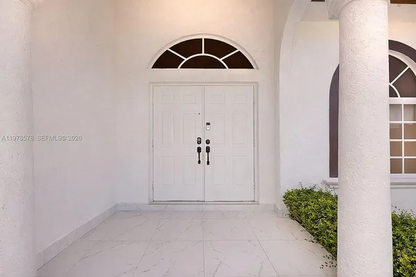a view of a door in the house