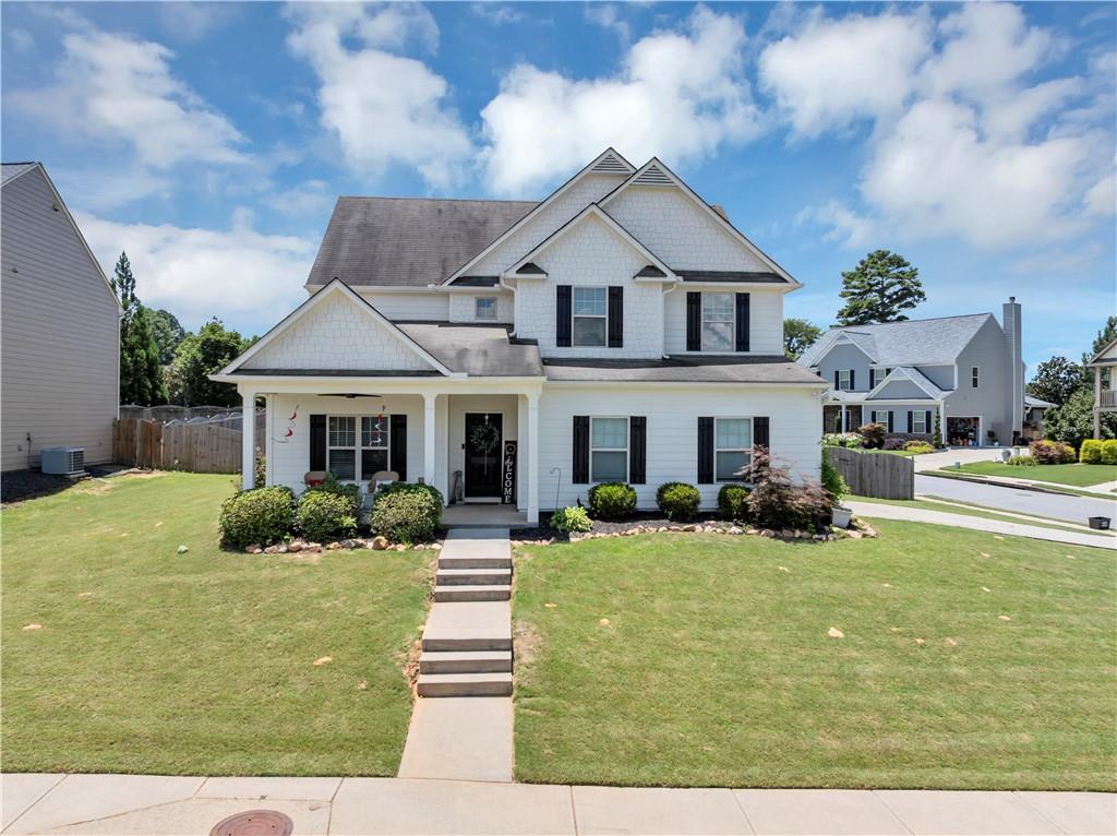 210 Creek View Lane Acworth, GA 30102 - Photo 1 of 48 a front view of a house with a yard