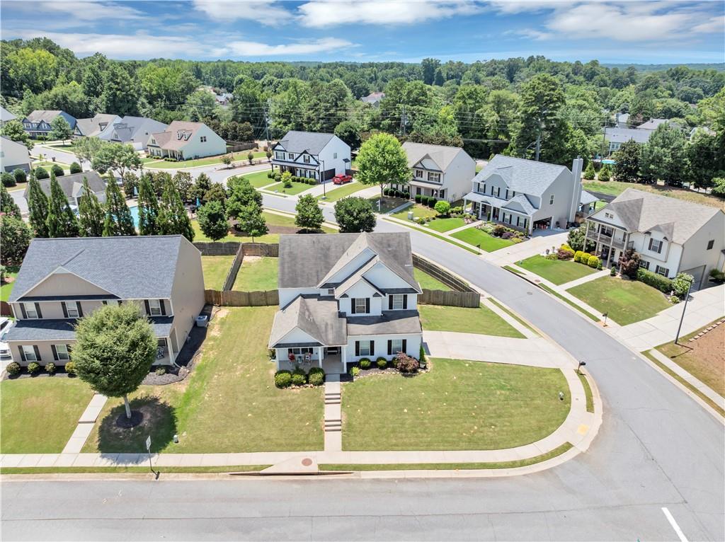 210 Creek View Lane Acworth, GA 30102 - Photo 41 of 48 an aerial view of a house with swimming pool