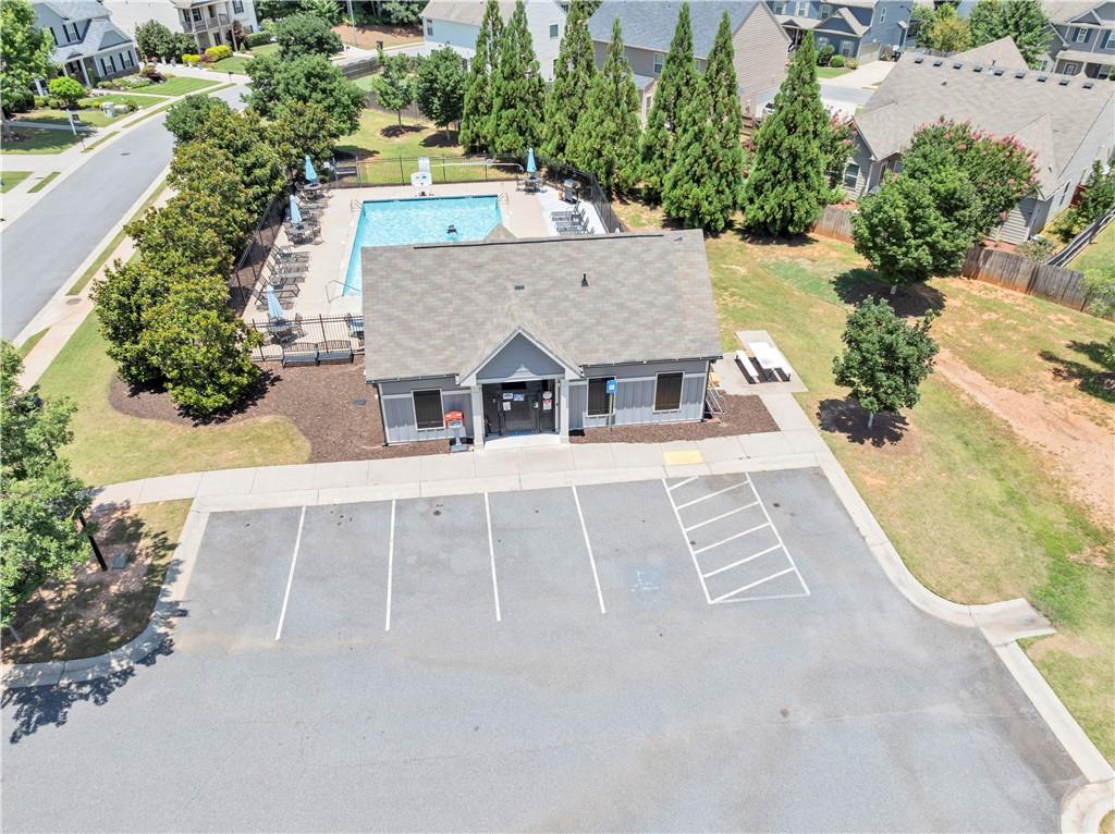 210 Creek View Lane Acworth, GA 30102 - Photo 45 of 48 an aerial view of a house with a swimming pool