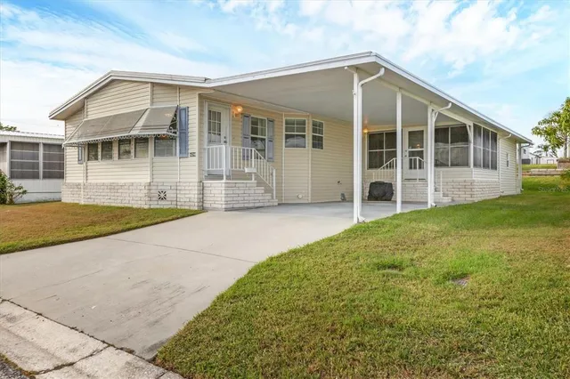 a view of a house with a garden