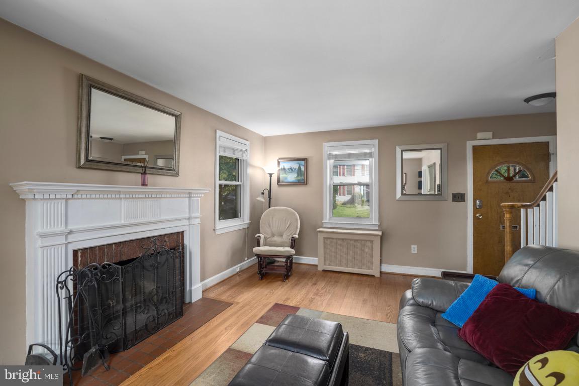 Classic charming fireplace in the living room.