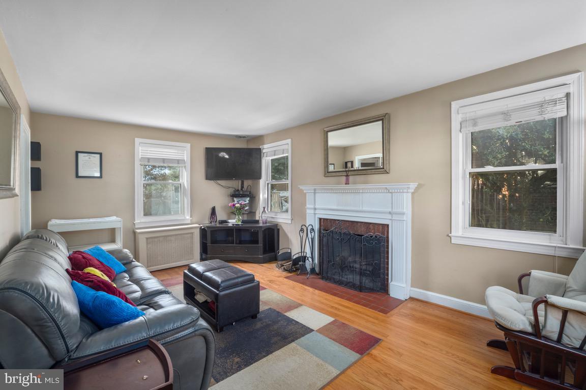 Oak hardwood floors exude charm and warmth.