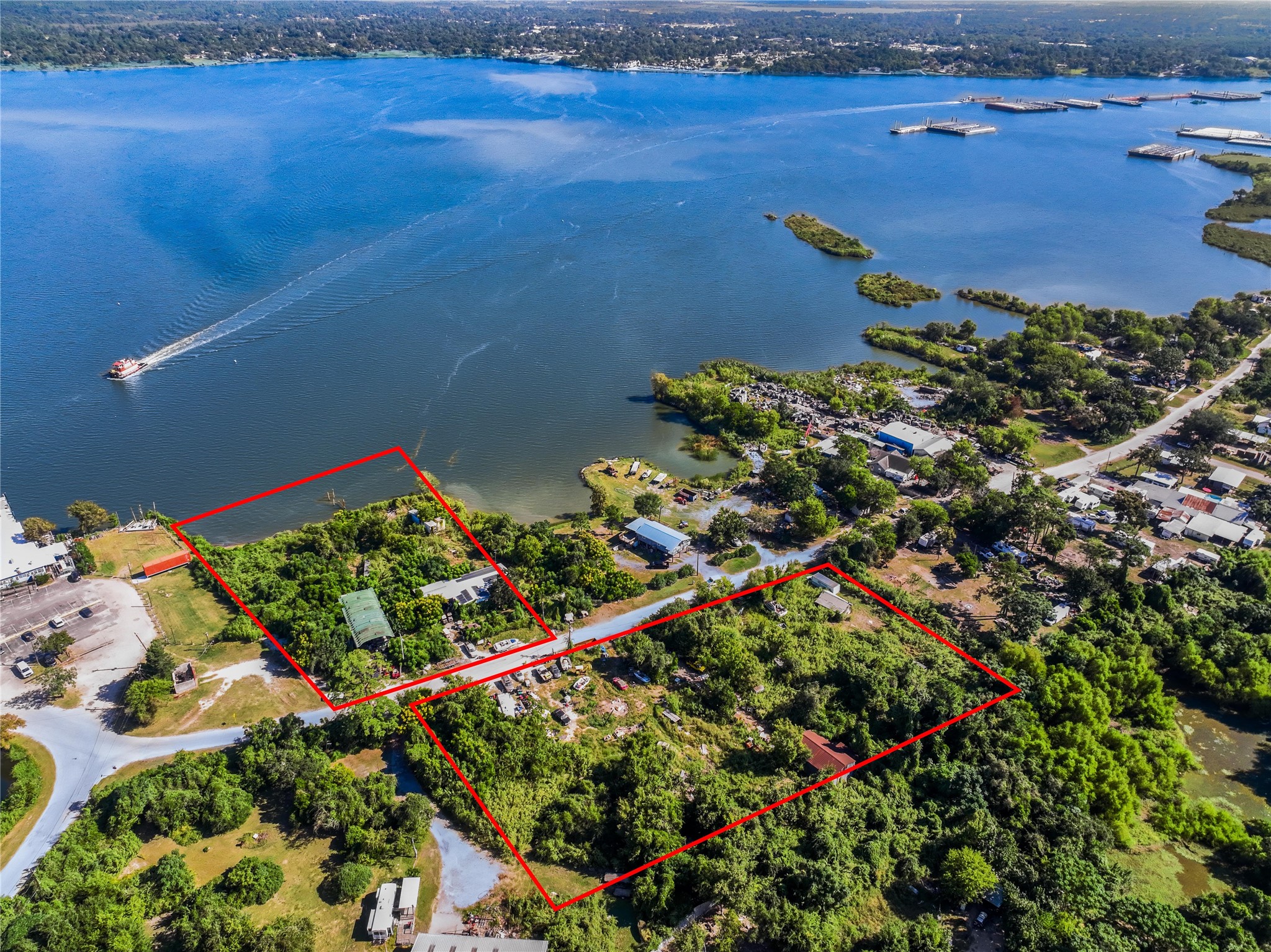 17512 River Road Channelview, TX 77530 - Photo 9 of 27 view of a lake with an outdoor space