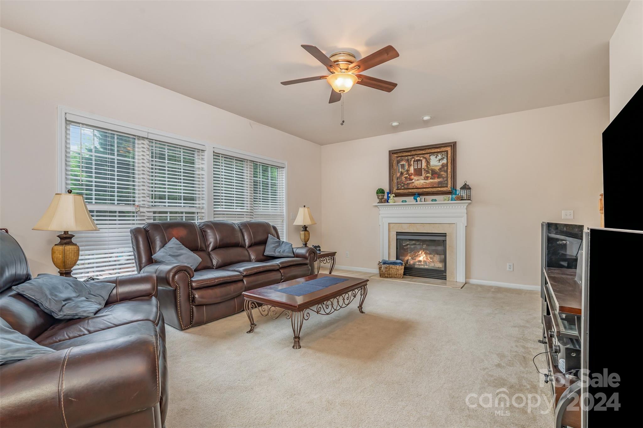 1814 Montague Road Clover, SC 29710 - Photo 11 of 33 a living room with furniture a fireplace and a flat screen tv