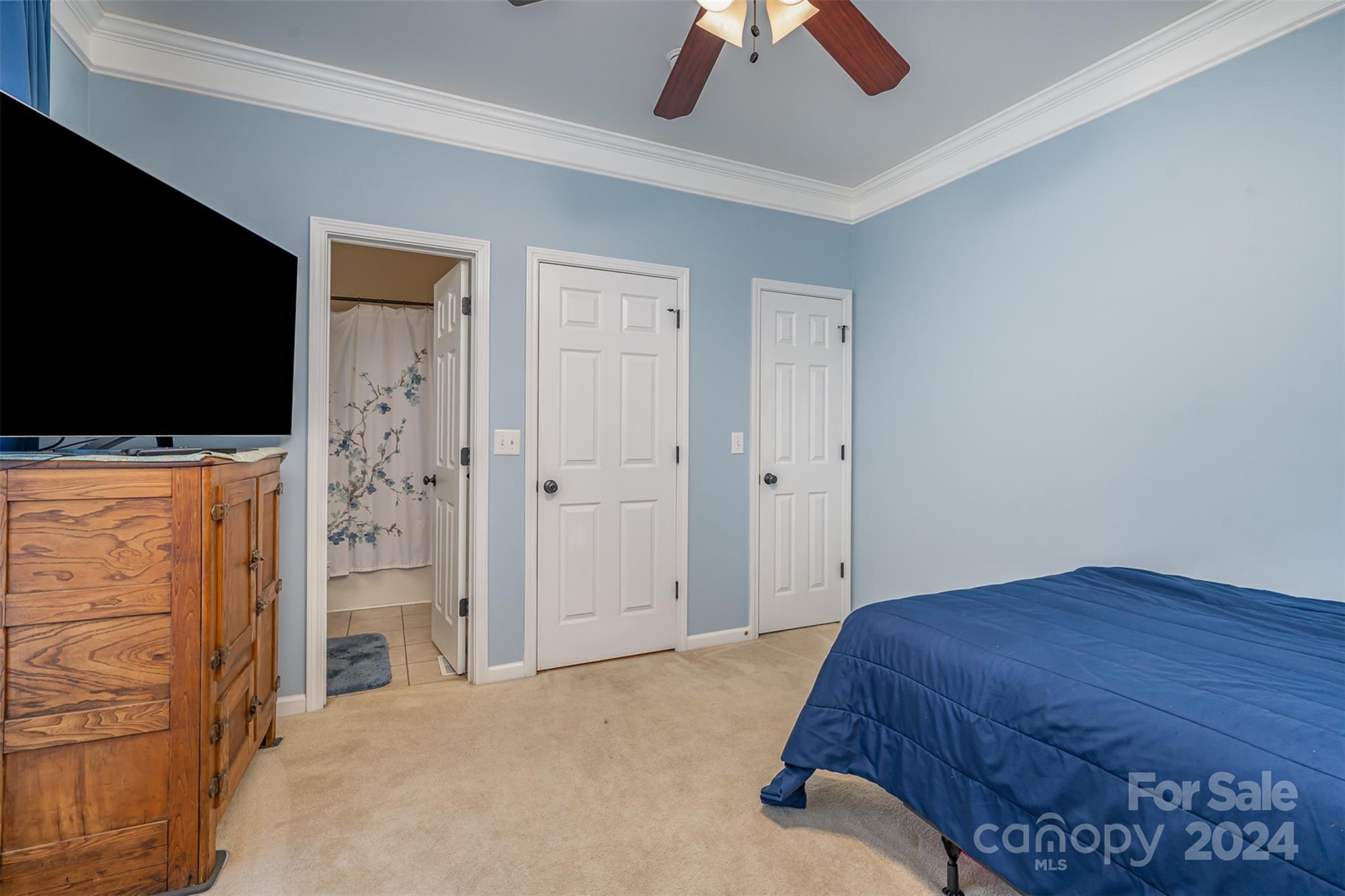 1814 Montague Road Clover, SC 29710 - Photo 28 of 33 a bedroom with a bed and a flat screen tv