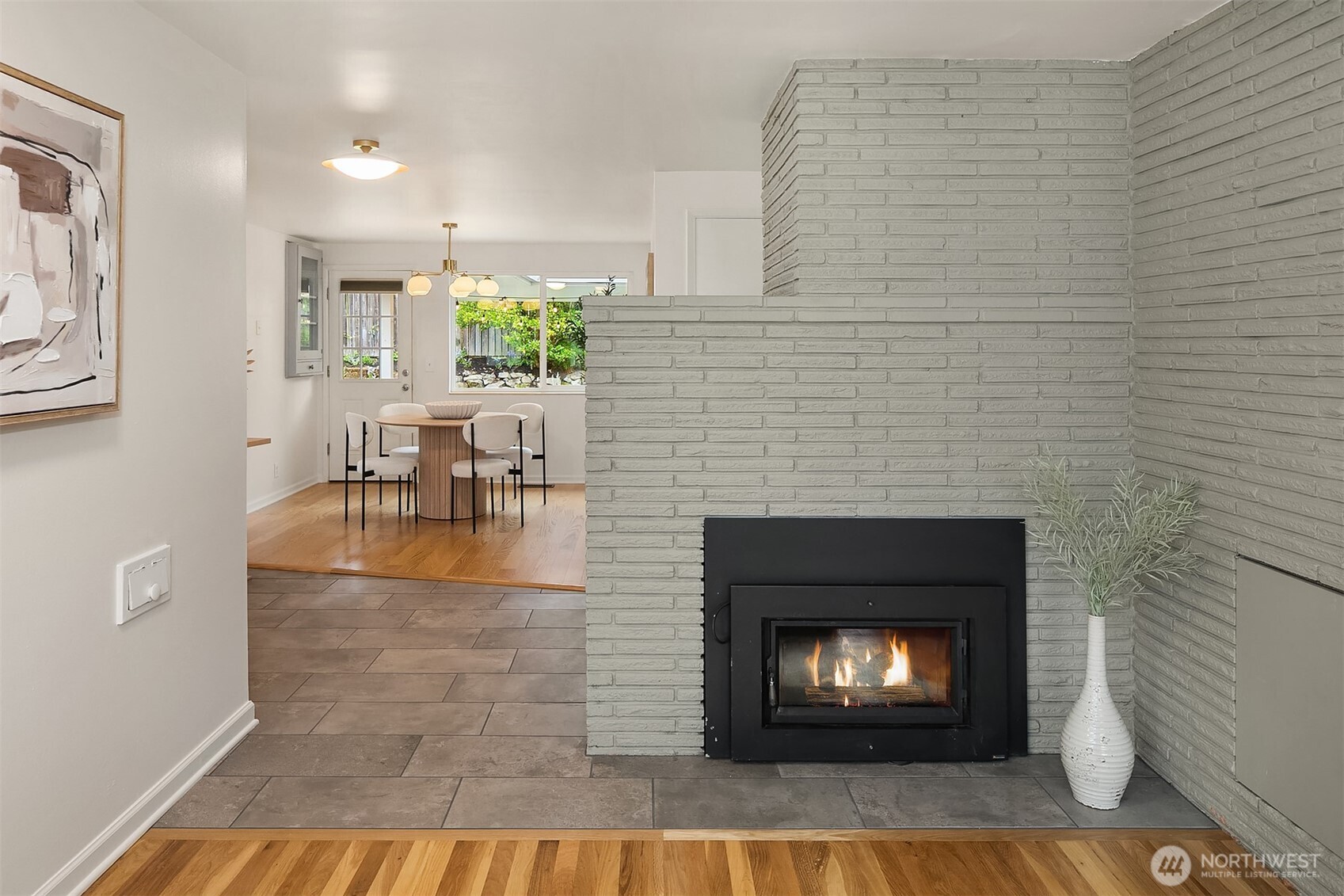 726 North 86th Street Seattle, WA 98103 - Photo 6 of 31 a living room with a fireplace