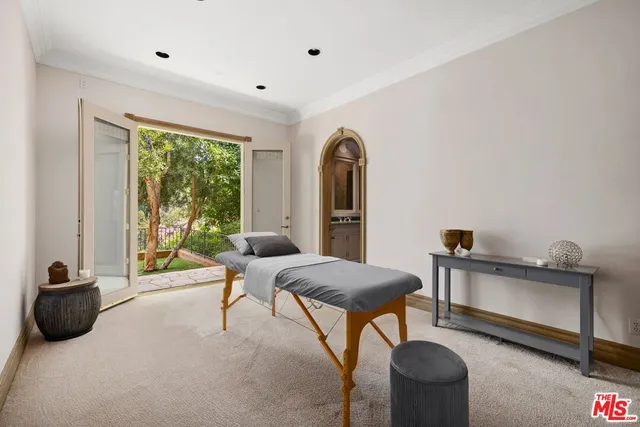 a view of outdoor space with garden