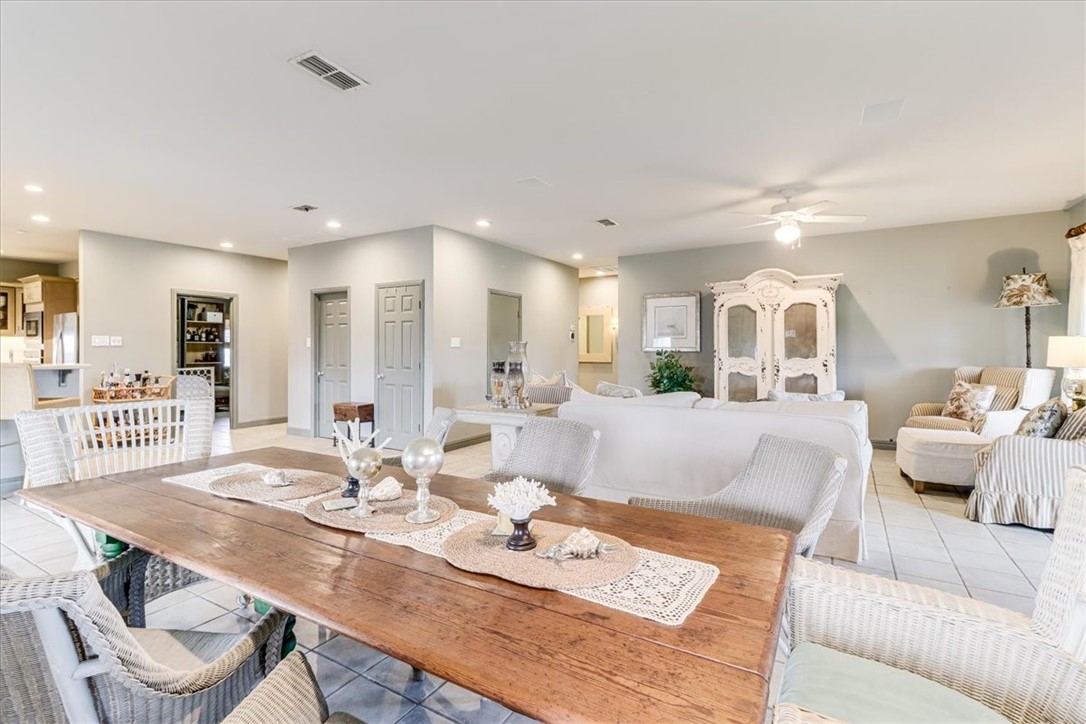 488 Margo Lane Port Aransas, TX 78373 - Photo 13 of 40 a living room with furniture kitchen view and a table