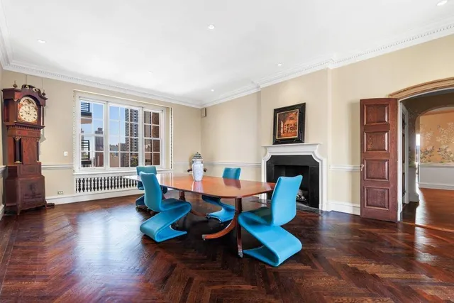 a kitchen with stainless steel appliances granite countertop a stove and a refrigerator