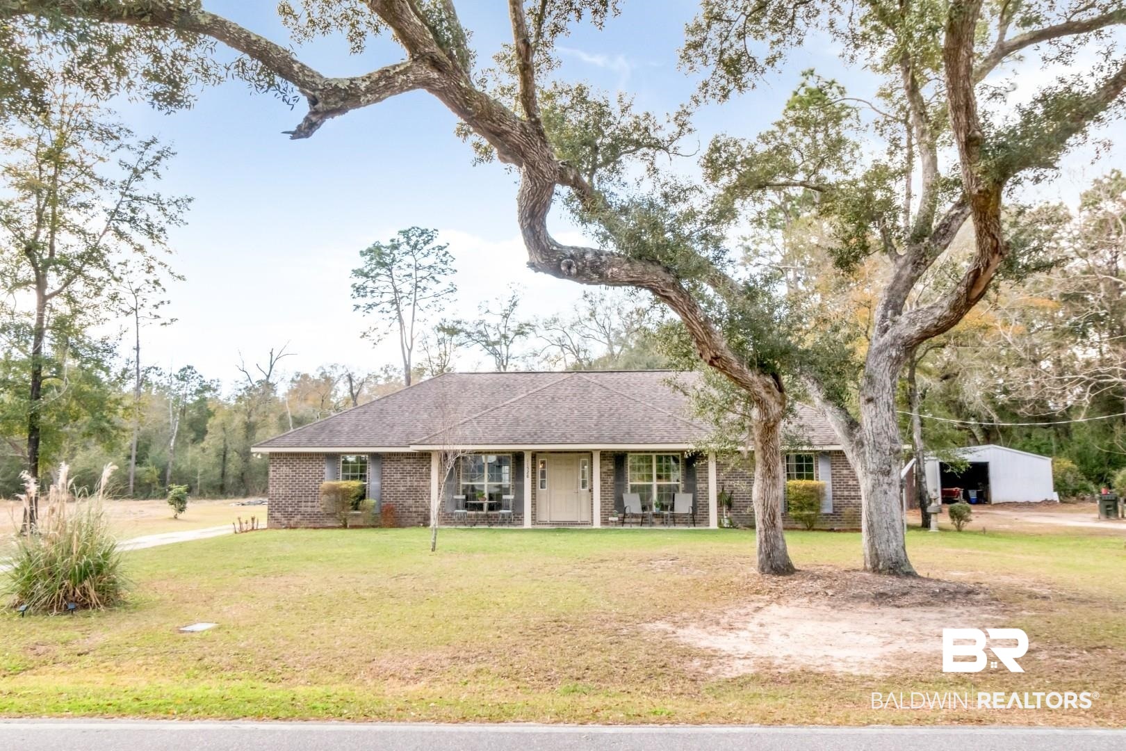 11528 Mocking Bird Lane Fairhope, AL 36532 - Photo 39 of 45 Ranch-style house featuring brick siding and a front yard