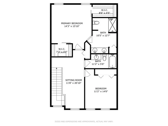 a picture of a bench in a white building