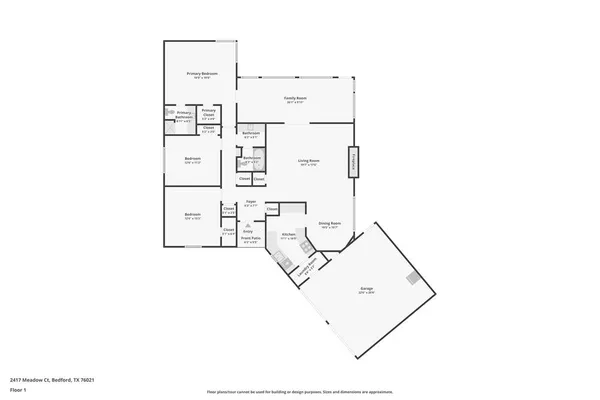$395,000 | 2417 Meadow Court, Bedford, TX 76021