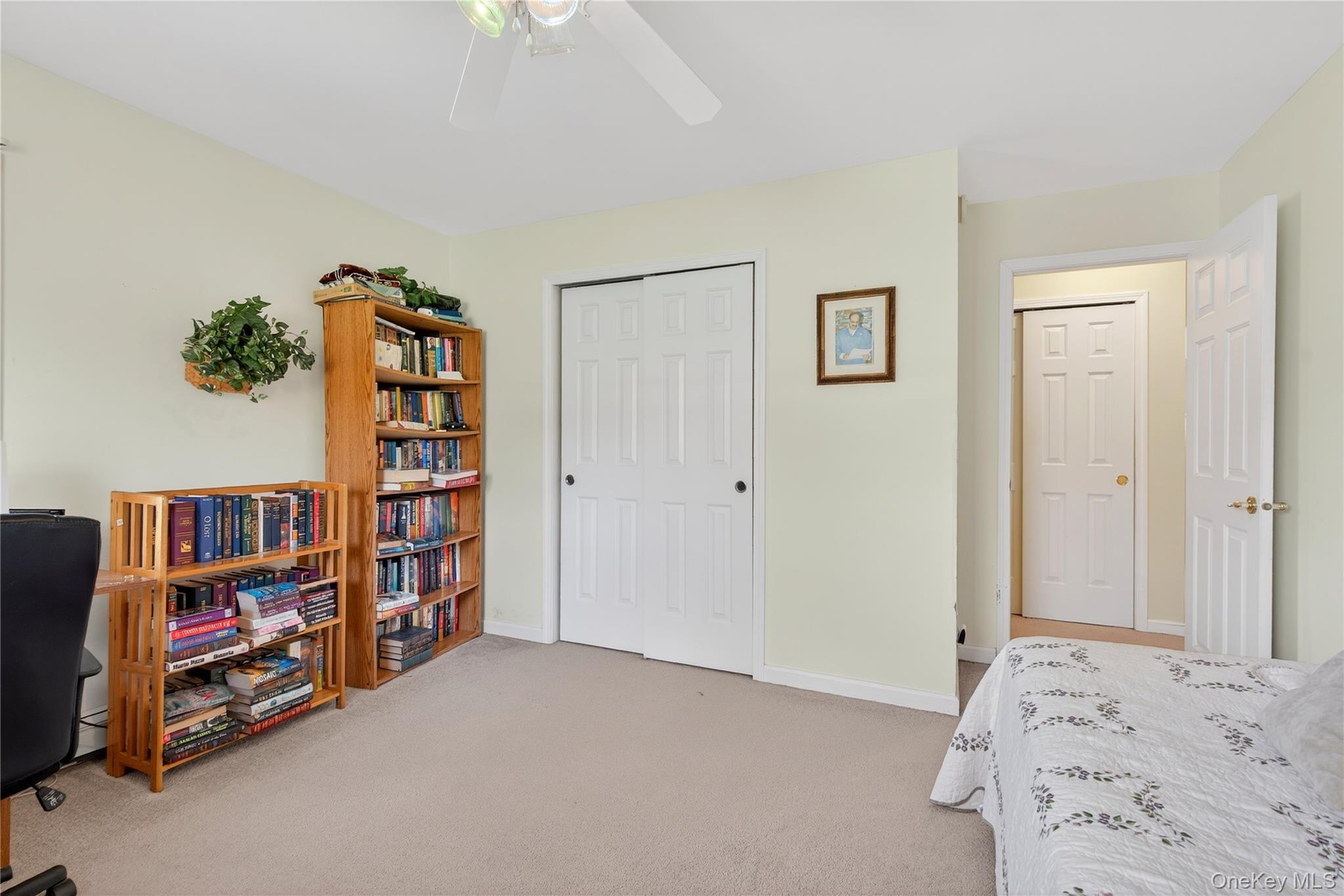 1044 Blue Mountain Road Saugerties, NY 12477 - Photo 23 of 32 a bedroom with a bed and a book shelf