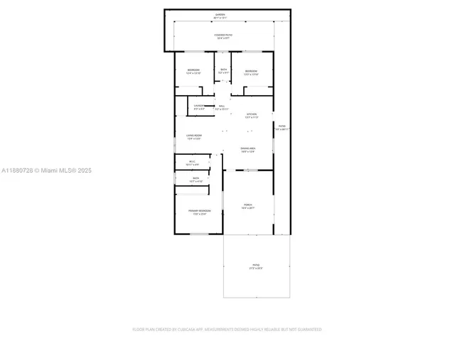 a picture of a bench in front of a wall