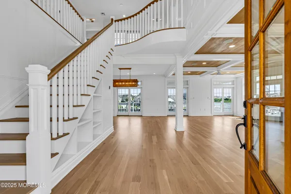 a bathroom with a tub and a shower