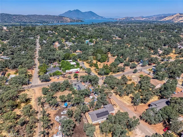 a view of a city with mountain