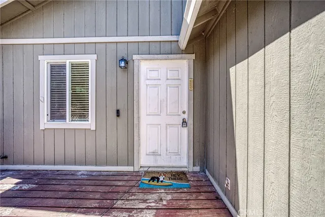 a view of a entryway door of the house