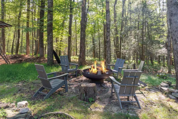 a view of a lake with outdoor space