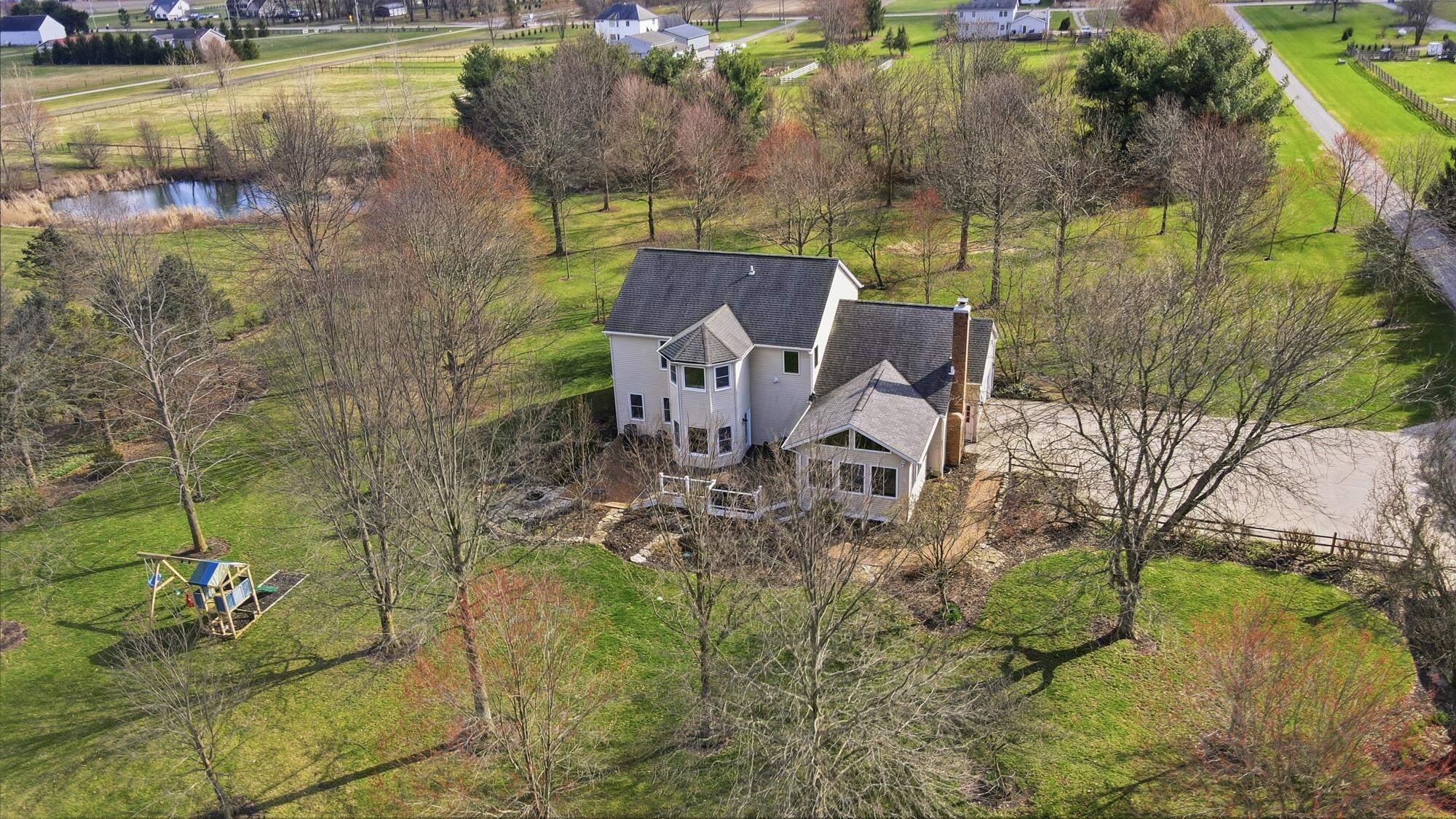 3102 Clark-Shaw Road Powell, OH 43065 - Photo 24 of 104 Aerial view of rear