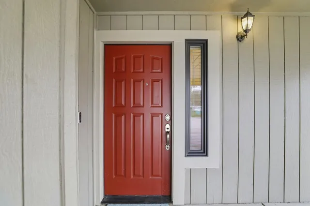 a view of front door