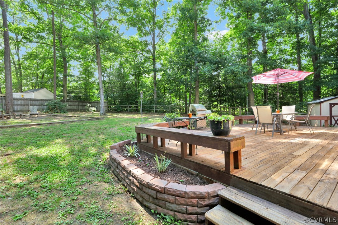 7118 Spring Trace Turn Midlothian, VA 23112 - Photo 28 of 34 a view of a backyard with sitting area and furniture
