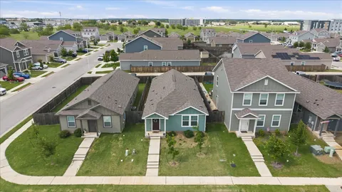 an aerial view of multiple houses