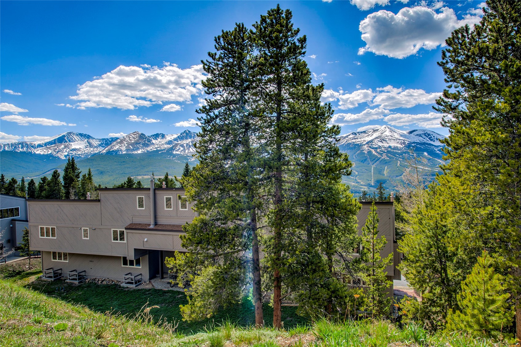 187 Fuller Placer Road, Unit B Breckenridge, CO 80424 - Photo 3 of 33 a aerial view of a house with a yard basket ball court and outdoor seating