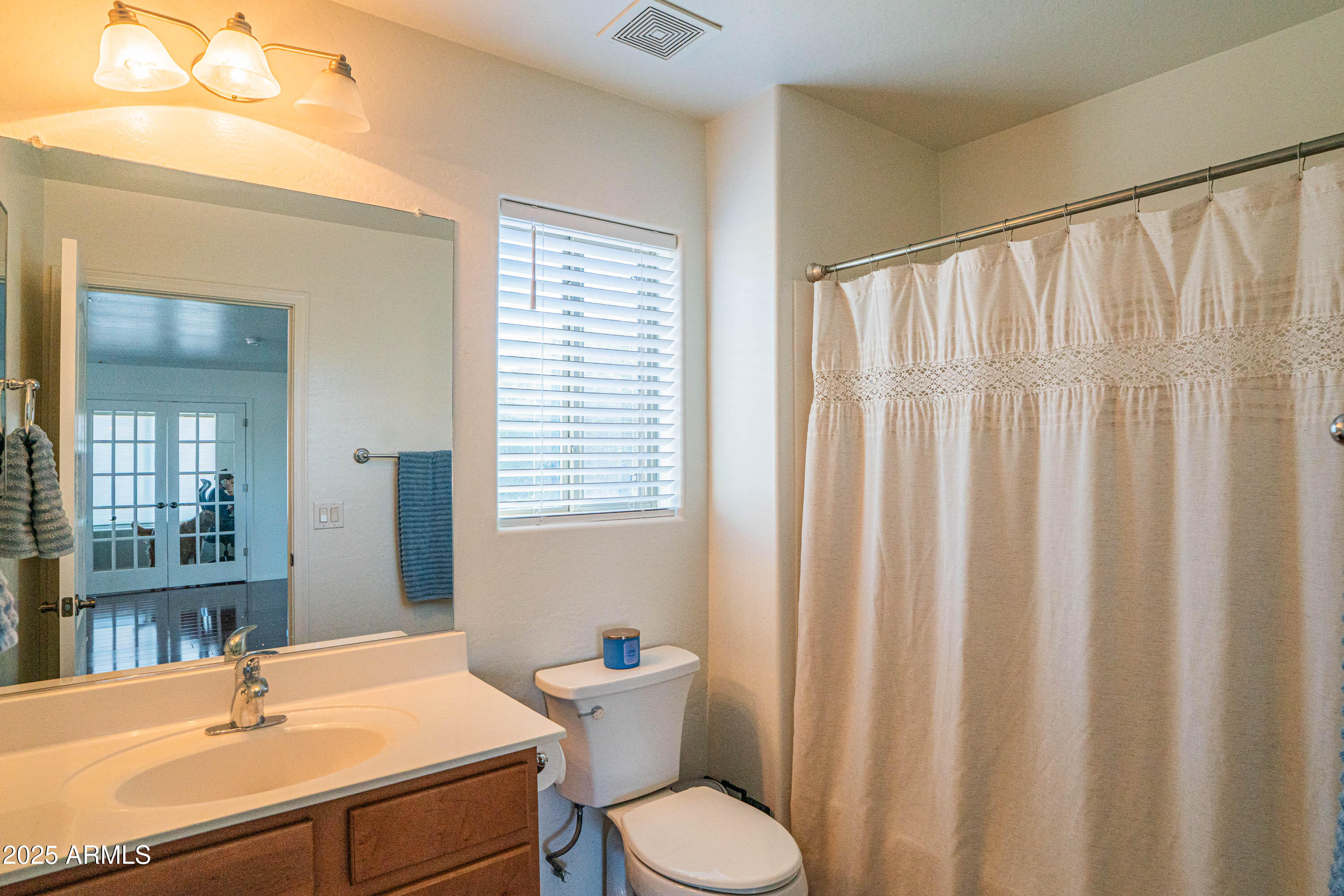 2831 East Jj Ranch Road Phoenix, AZ 85024 - Photo 22 of 32 a bathroom with a sink a toilet and a mirror