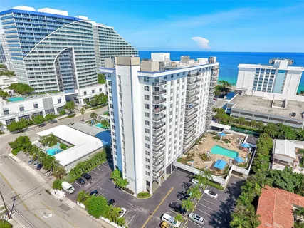 a view of a city with tall buildings